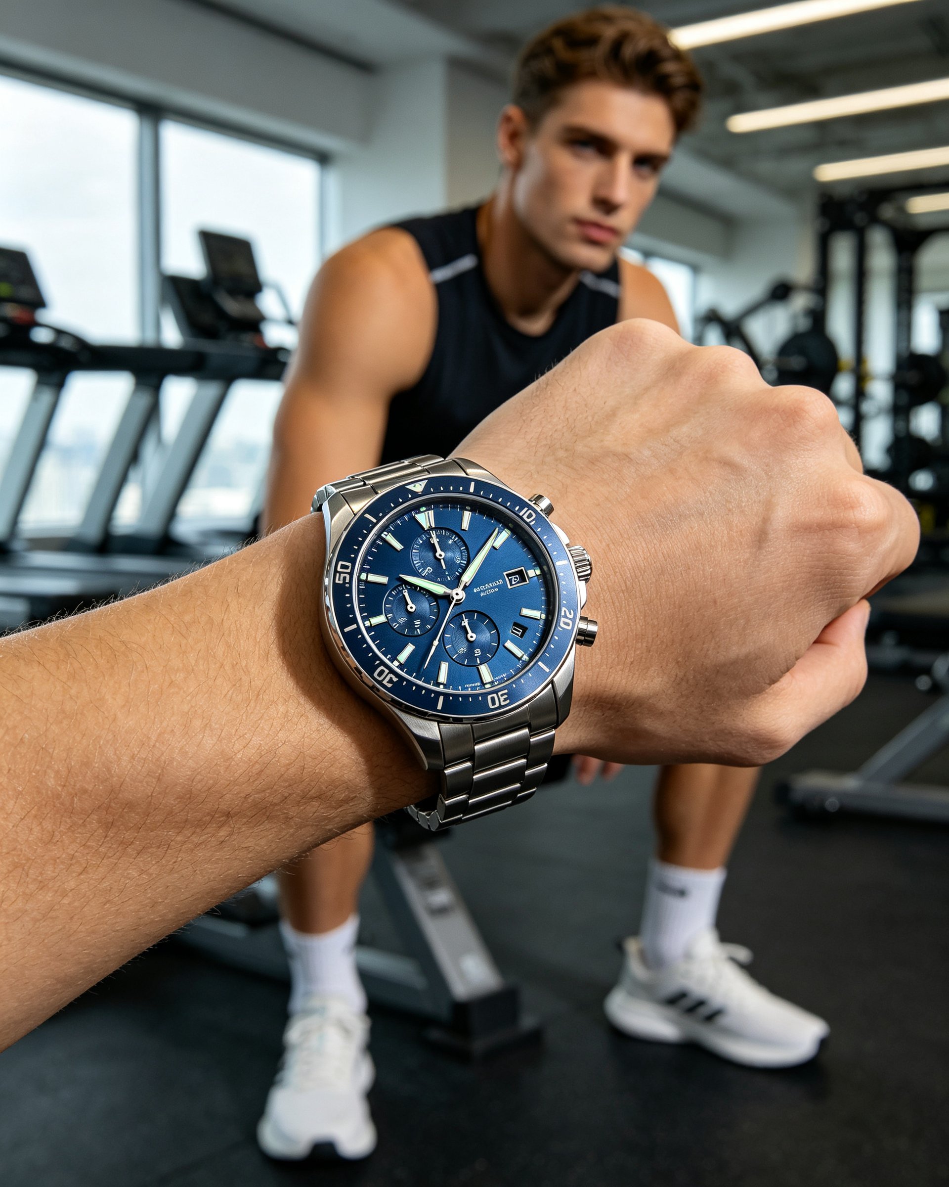 Sport Tech Three-hand Watch – Blue Dial